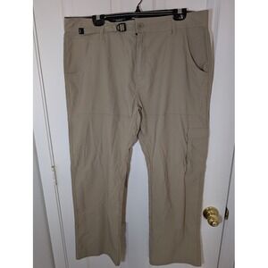 Prana Mens Hiking Pants Relaxed Fit Outdoor‎ Khaki 36x30
